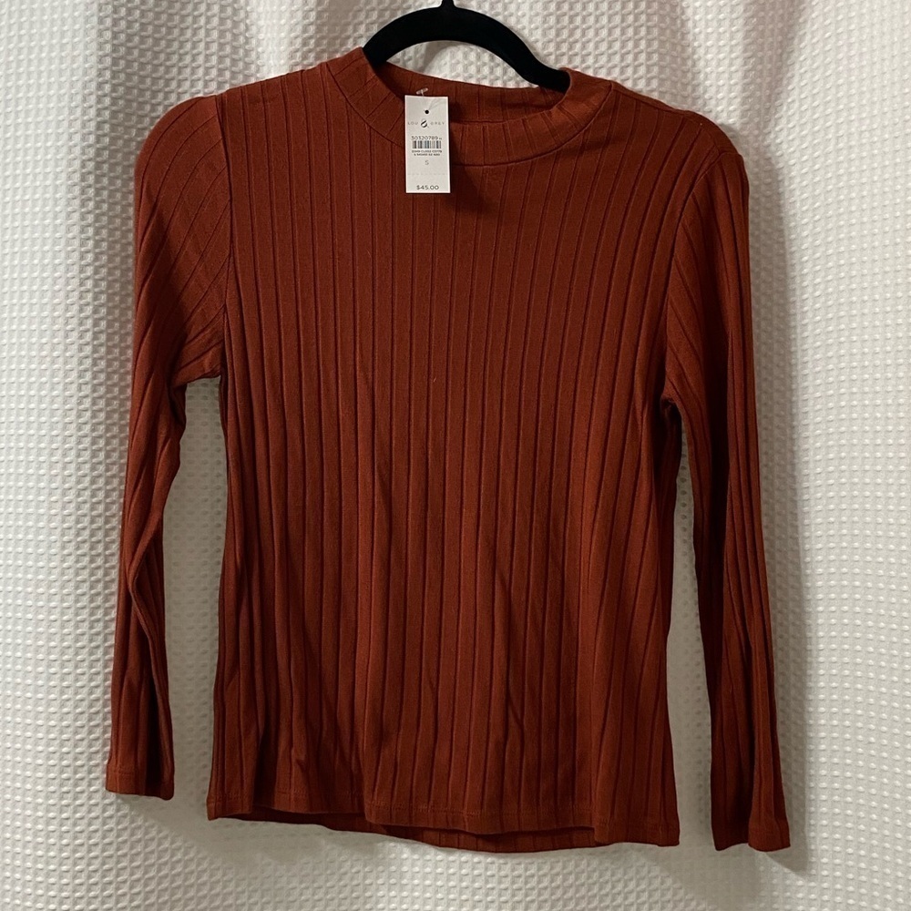 NWT L&G Ribbed 3/4 Sleeve Top